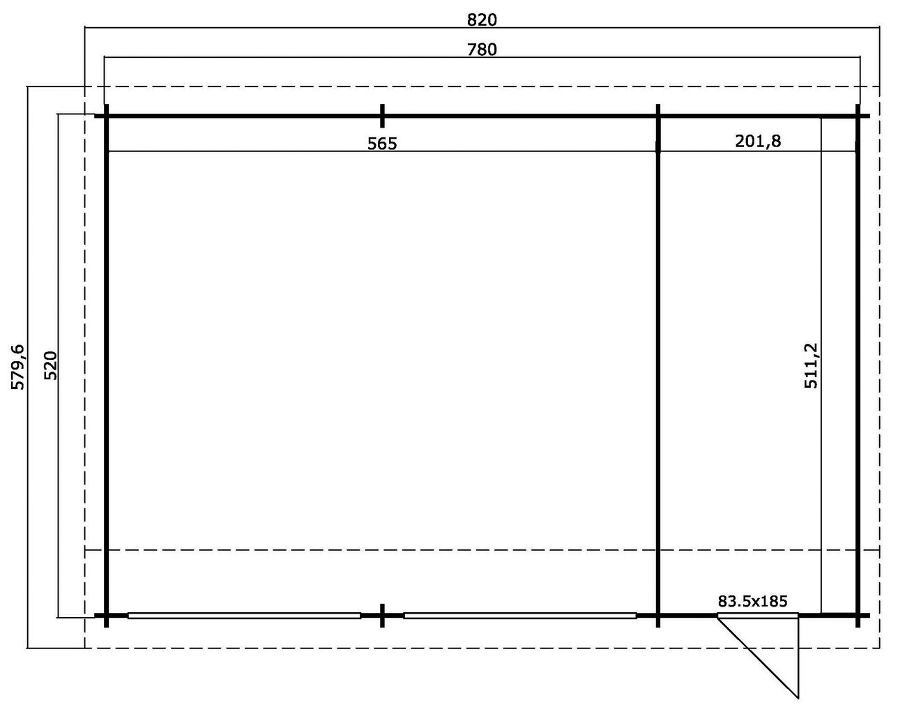 Garaaž Havi 39,4 m² 2-le autole, eraldi hoiuruumiga ja puitväravatega hind ja info | Kuurid ja aiamajad | kaup24.ee