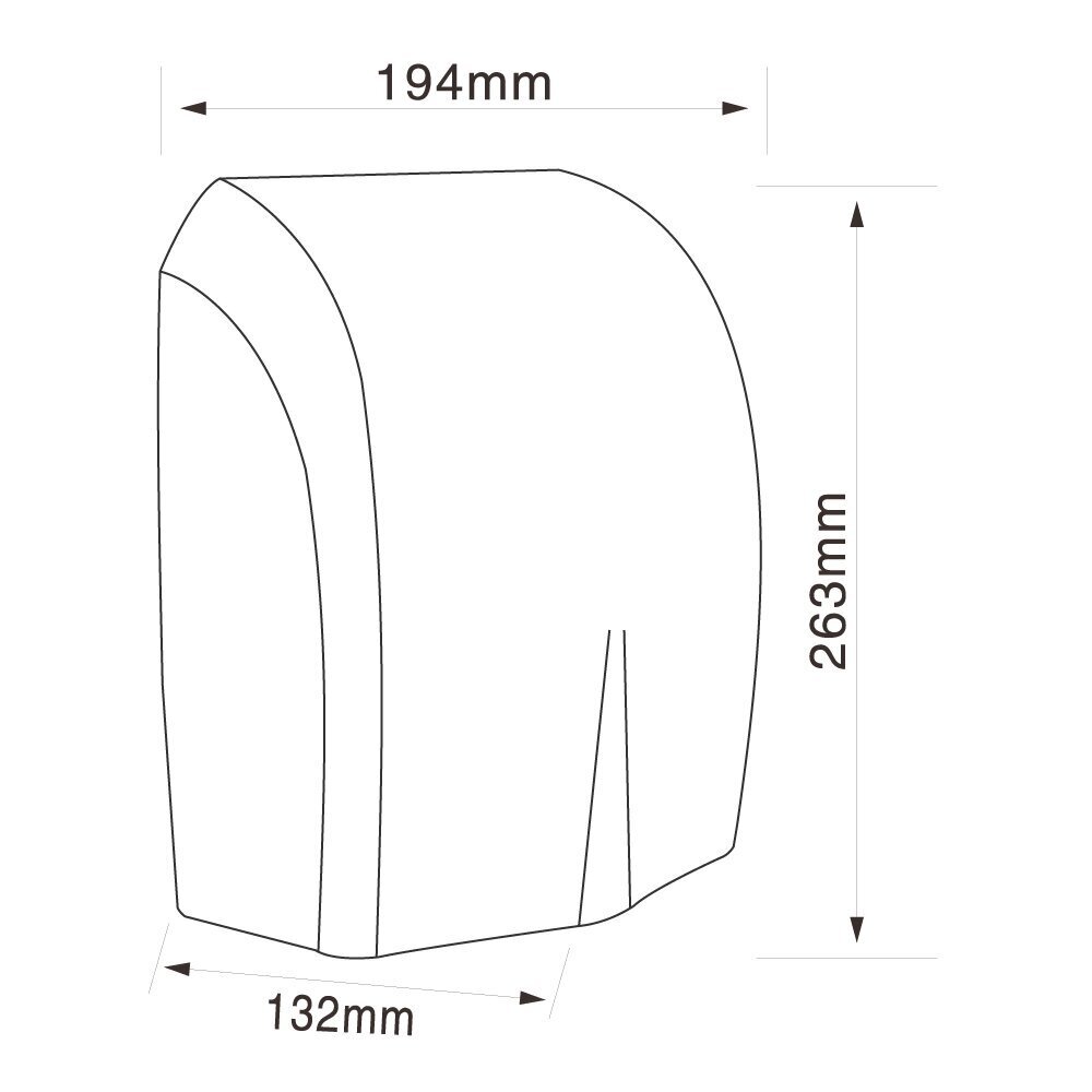 Kätekuivati ​​Faneco 1500 W Mistral Pro, Must hind ja info | Vannitoa sisustuselemendid ja aksessuaarid | kaup24.ee