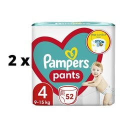 Подгузники Pampers Pants Jumbo Pack S4 52 шт. х 2 шт. упаковка цена и информация | Пеленки | kaup24.ee