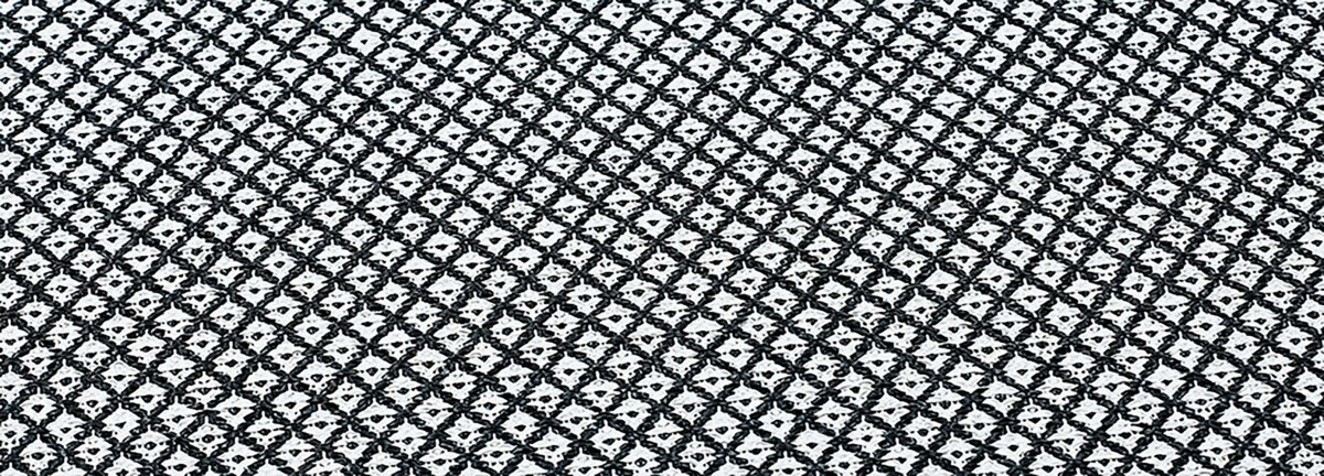 NARMA kahepoolne plasticWeave vaip Diby, must-valge, 70 x 150 cm hind ja info | Vaibad | kaup24.ee