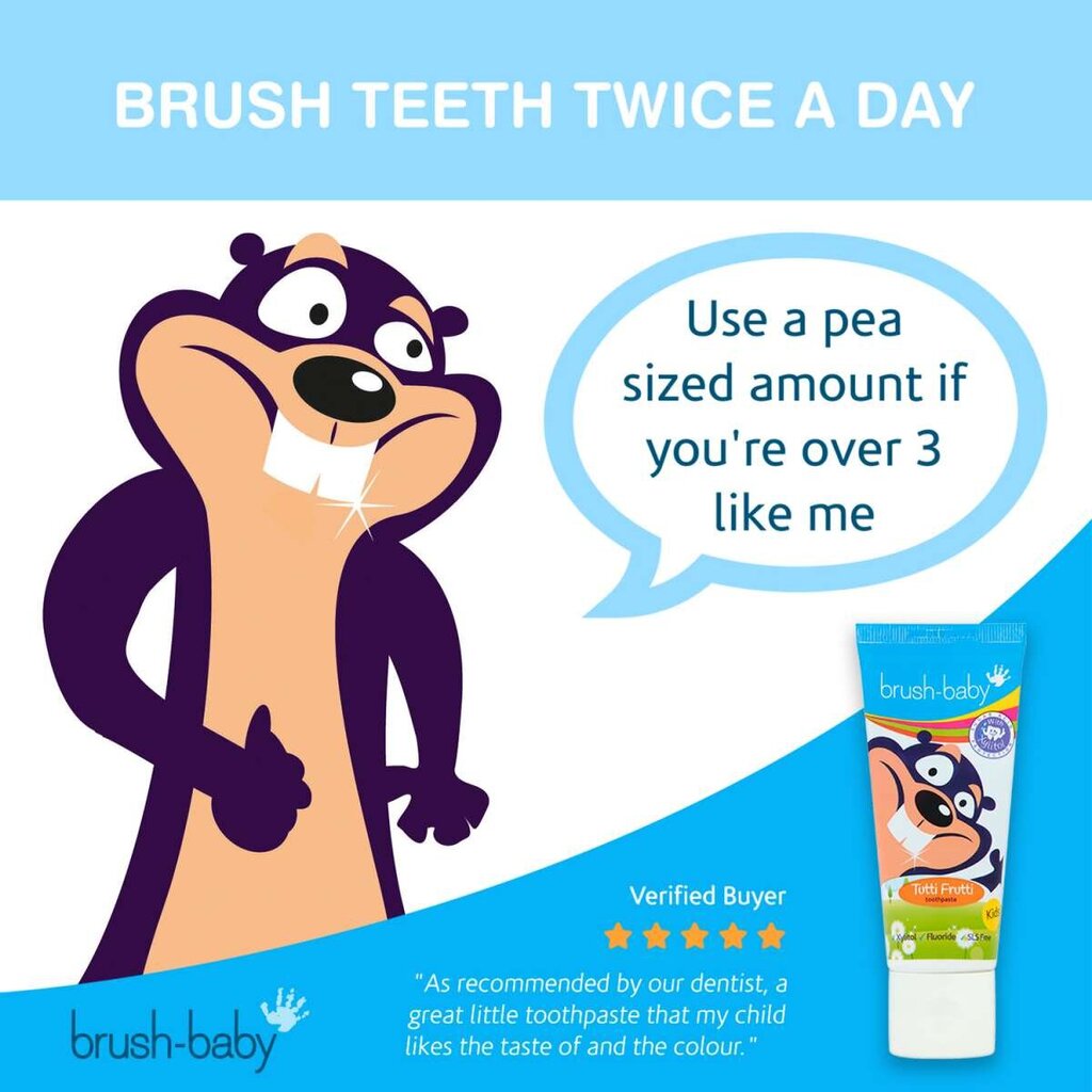 Brush Baby Toothpaste Tutti Frutti Art.BRB026 цена и информация | Suuhügieen | kaup24.ee