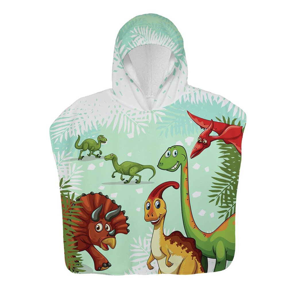 Laste kapuutsiga pontšo "Jurassic Park", 4-9 aastat, ACHP104 hind ja info | Poiste hommikumantlid ja pidžaamad | kaup24.ee