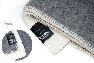 Детское шерстяное одеяло La bebe™ Lambswool 70х100 Art.140663 Grey/White, 70x100 см цена и информация | Одеяла | kaup24.ee