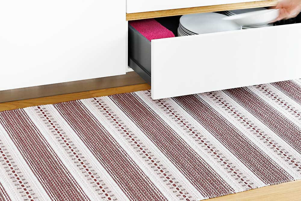 NARMA kahepoolne plasticWeave vaip Runö, veinipunane, 70 x 100 cm hind ja info | Vaibad | kaup24.ee