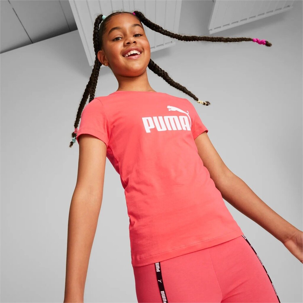Puma laste T-särk 587029*58, lõheroosa hind ja info | Tüdrukute särgid | kaup24.ee