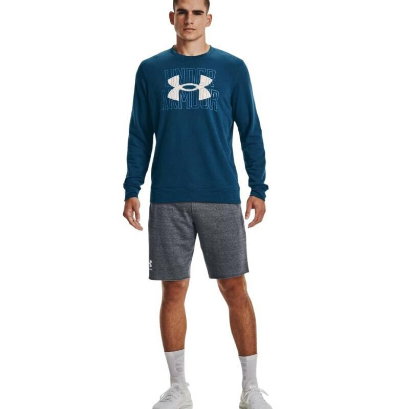 Meeste hüppaja Under Armor UA Rival Terry Logo Crew 1370391 458, sinine цена и информация | Meeste spordiriided | kaup24.ee