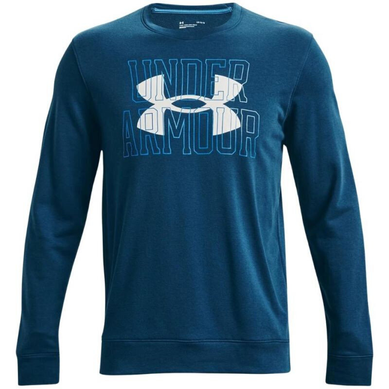 Meeste hüppaja Under Armor UA Rival Terry Logo Crew 1370391 458, sinine цена и информация | Meeste spordiriided | kaup24.ee