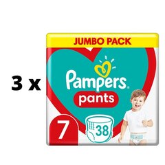 Подгузники Pampers Pants Jumbo Pack S7 38 шт. х 3 шт. упаковка цена и информация | Пеленки | kaup24.ee