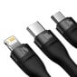 Baseus Flash Series, USB-C/Micro USB/Lightning, 1.2 m цена и информация | Kaablid ja juhtmed | kaup24.ee