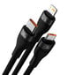 Baseus Flash Series, USB-C/Micro USB/Lightning, 1.2 m цена и информация | Kaablid ja juhtmed | kaup24.ee