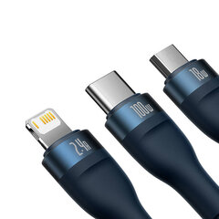 Baseus Flash Series, USB-C/Micro USB/Lightning, 1.2 m цена и информация | Кабели и провода | kaup24.ee