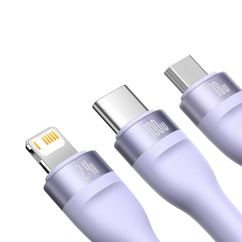 Baseus Flash Series, USB-C/Micro USB/Lightning, 1.2 m цена и информация | Kaablid ja juhtmed | kaup24.ee