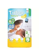 Tidoo Nature Newborn Art.142567  Экологические подгузники S размер  3-6 кг, 58 шт цена и информация | Пеленки | kaup24.ee