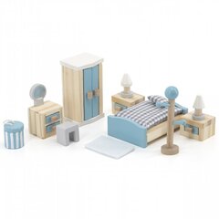 Набор мебели для кукольного домика Viga PolarB, спальня цена и информация | Игрушки для девочек | kaup24.ee