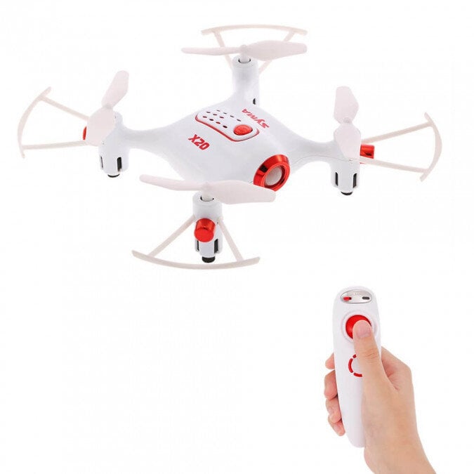 Syma X20-S droon (2,4 GHz, güroskoop, raadius kuni 20 m, 10,5 cm), valge hind ja info | Poiste mänguasjad | kaup24.ee