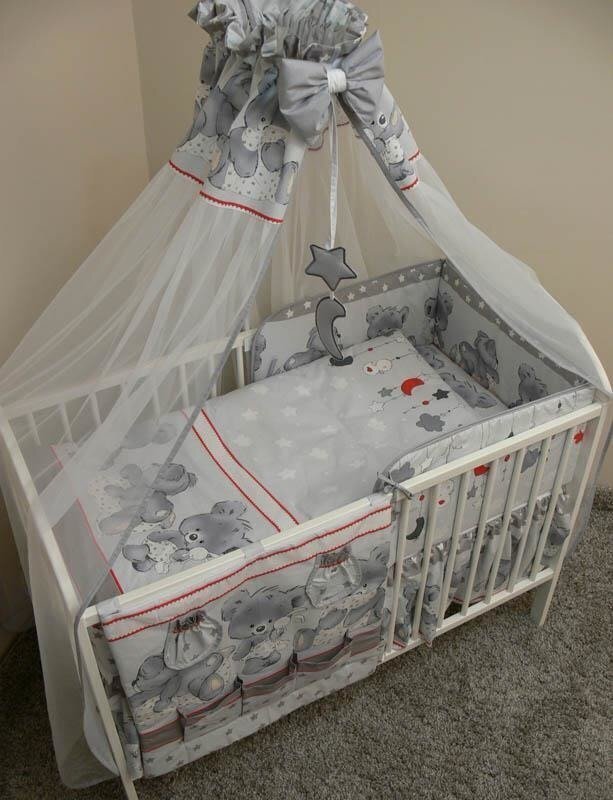 Laste voodipesu komplekt Mika 120x90x360, hall hind ja info | Beebide ja laste voodipesu | kaup24.ee