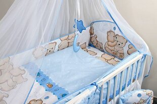 Kuueosaline voodipesu komplekt - karud 20x90x360, sinine hind ja info | Beebide ja laste voodipesu | kaup24.ee