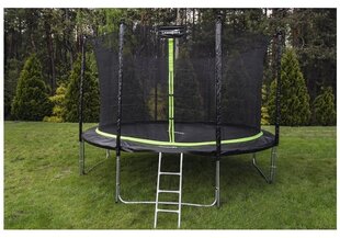 Trampoliin võrguga Lean Sport Pro, 426cm, must-roheline цена и информация | Батуты | kaup24.ee