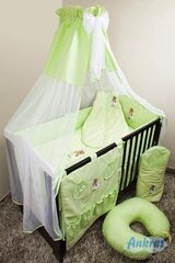 Kuueosaline voodipesu komplekt 120x90 40x60 cm, roheline hind ja info | Beebide ja laste voodipesu | kaup24.ee