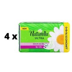 Гигиенические пакеты NATURELLA Super Plus, 16 шт. х 4 шт., упаковка цена и информация | Тампоны, гигиенические прокладки для критических дней, ежедневные прокладки | kaup24.ee