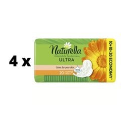 Гигиенические пакеты NATURELLA Ultra Normal Calendula, 20 шт. х 4 шт., упаковка цена и информация | Тампоны, гигиенические прокладки для критических дней, ежедневные прокладки | kaup24.ee