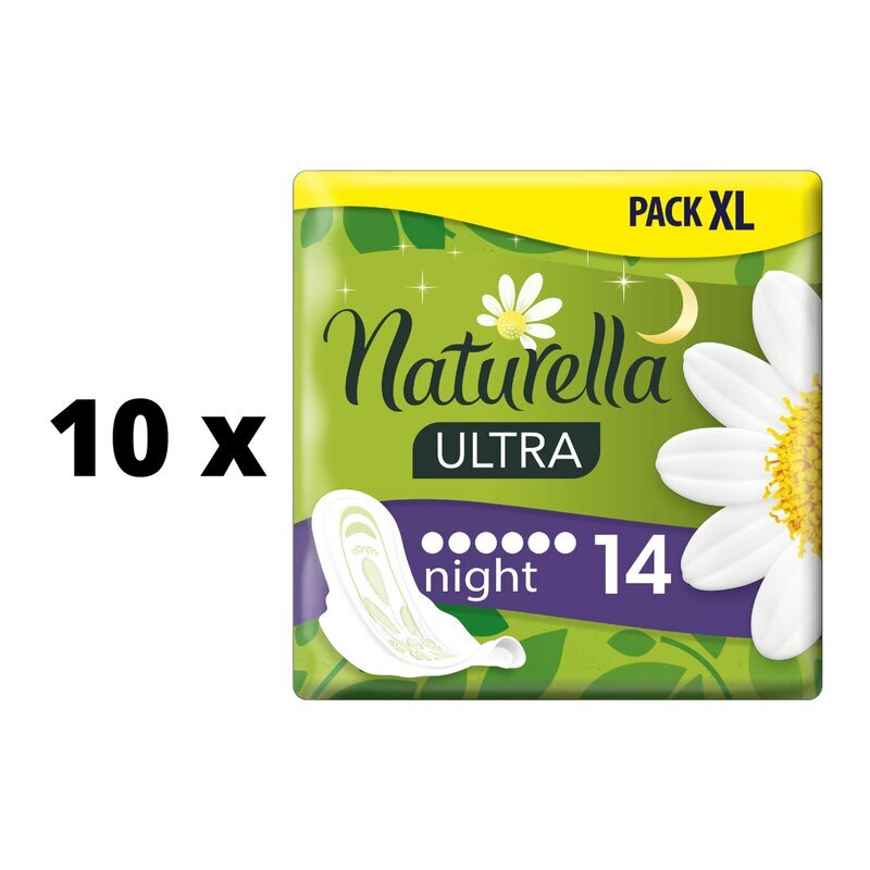 Hügieenilised pakendid NATURELLA Ultra Night, 14 tk. x 10 tk. pakett hind ja info | Tampoonid, hügieenisidemed, menstruaalanumad | kaup24.ee