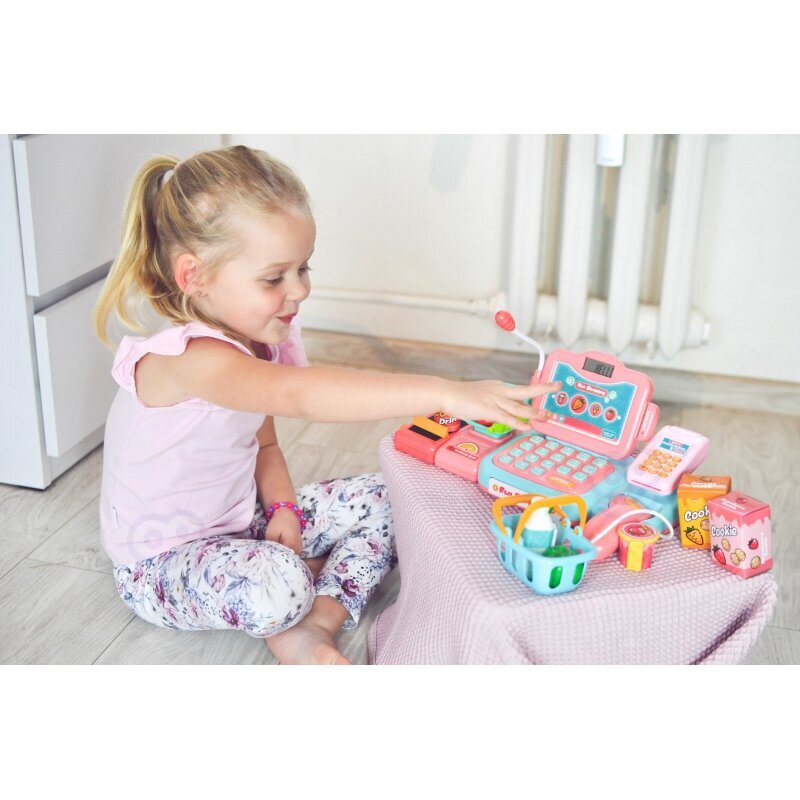 Mängukassa koos tarvikutega, roosa цена и информация | Arendavad mänguasjad | kaup24.ee