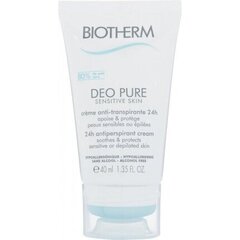 Крем-дезодорант для чувствительной кожи Biotherm Deo Pure Sensitive Cream, 40 мл цена и информация | Дезодоранты | kaup24.ee