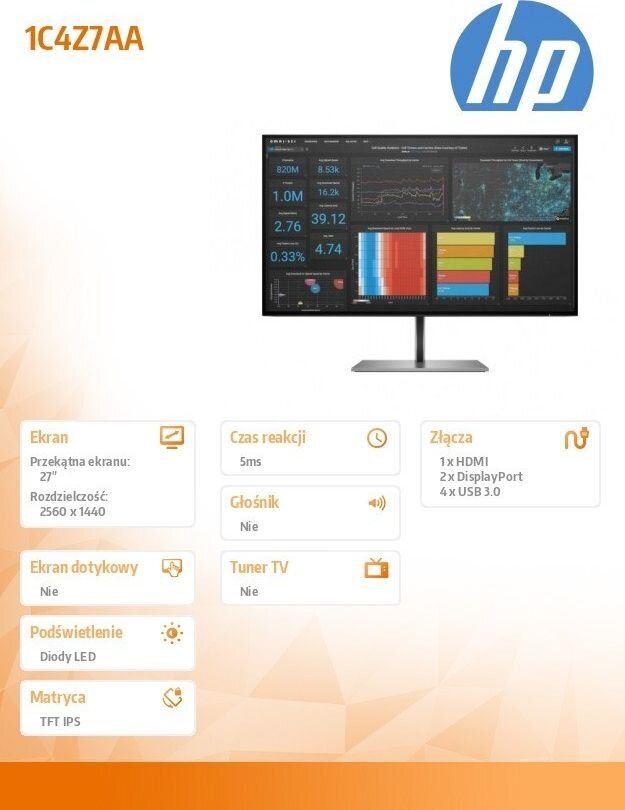 27" Quad HD LED monitor HP Z27q G3 цена и информация | Monitorid | kaup24.ee