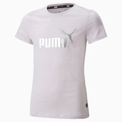 Laste T-särk Puma Essentials+ Logo Youth 846953*47, heleroosa 4064537664087 hind ja info | Puma Tüdrukute riided | kaup24.ee