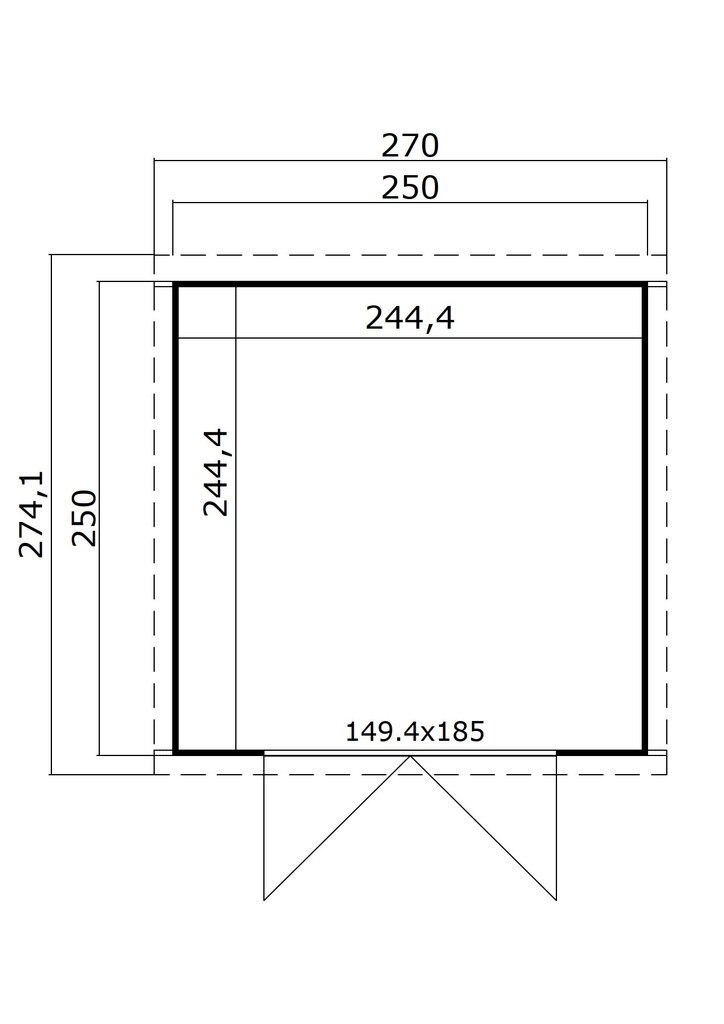 Aiakuur Kibuna3 6,0 m² sileda nurgaga hind ja info | Kuurid ja aiamajad | kaup24.ee