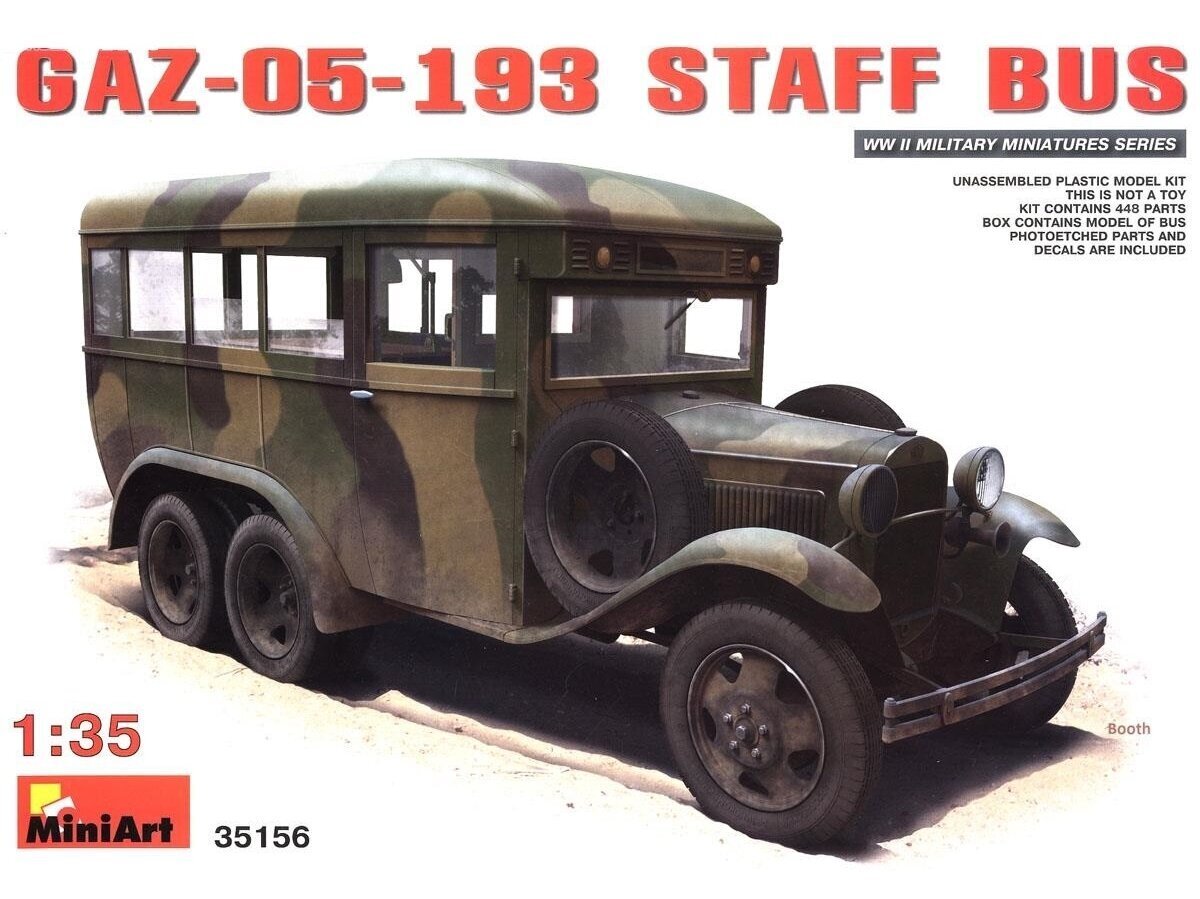 Liimitav mudel MiniArt GAZ-05-193 Staff Bus 1/35 цена и информация | Liimitavad mudelid | kaup24.ee