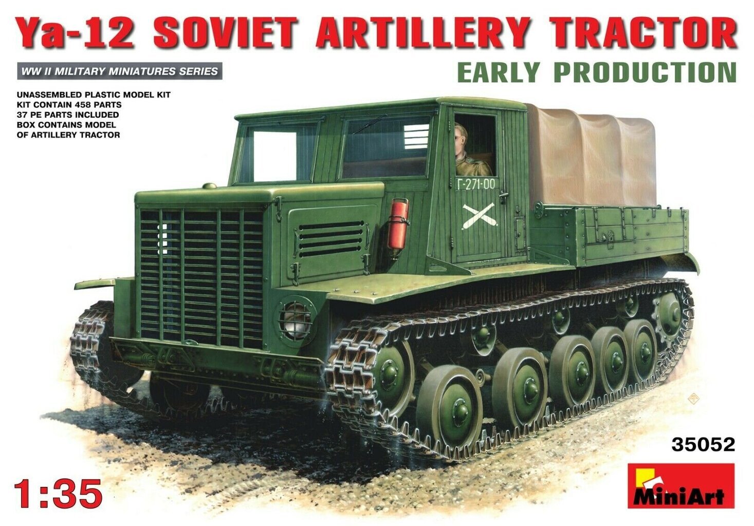 Liimitav mudel MiniArt 35052 YA-12 Artillery Tractor 1/35 цена и информация | Liimitavad mudelid | kaup24.ee