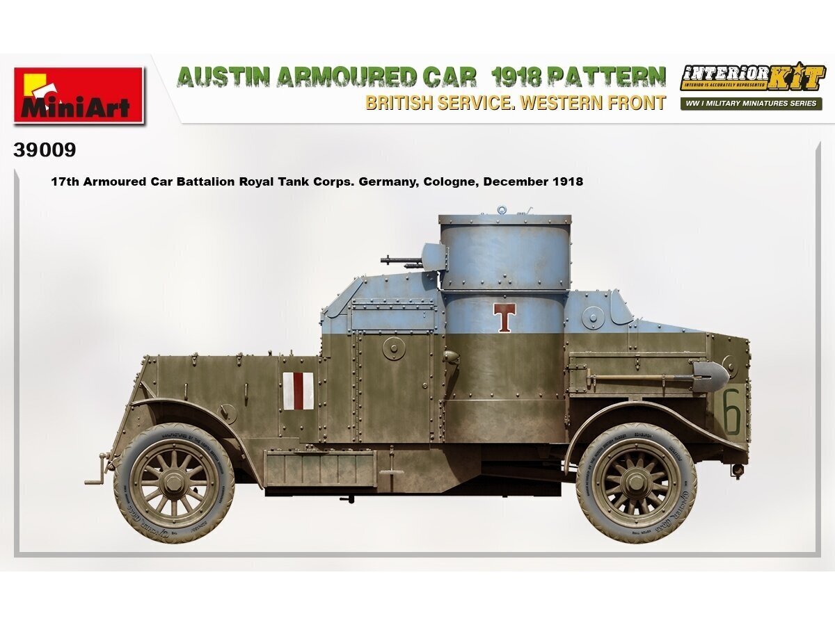 Liimitav mudel MiniArt Austin Armoured Car 1918 Pattern. British Service. Western Front . Interior Kit 1/35 hind ja info | Liimitavad mudelid | kaup24.ee