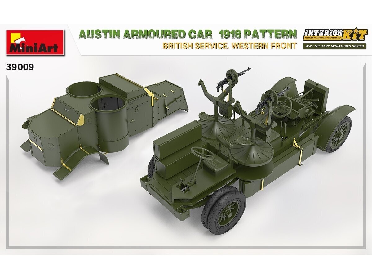 Liimitav mudel MiniArt Austin Armoured Car 1918 Pattern. British Service. Western Front . Interior Kit 1/35 hind ja info | Liimitavad mudelid | kaup24.ee