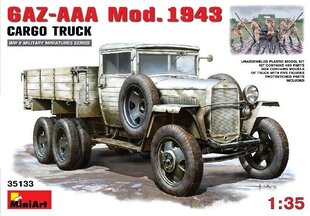 Сборная модель MiniArt - GAZ-AAA Mod. 1943 Cargo Truck, 1/35, 35133 цена и информация | Склеиваемые модели | kaup24.ee