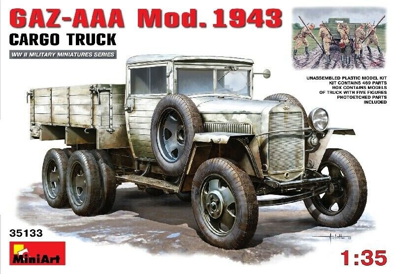 Liimitav mudel MiniArt 35133 Gaz-AAA Mod. 1943 Cargo Truck 1/35 hind ja info | Liimitavad mudelid | kaup24.ee
