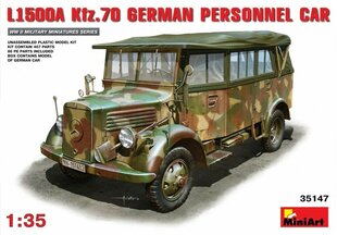 Liimitav mudel MiniArt 35147 L1500A (Kfz.70) German Personnel Car 1/35 цена и информация | Склеиваемые модели | kaup24.ee