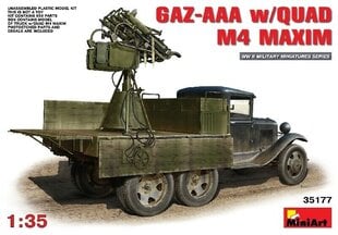 Miniart - GAZ-AAA w/QUAD M4 MAXIM, 1/35, 35177 цена и информация | Склеиваемые модели | kaup24.ee