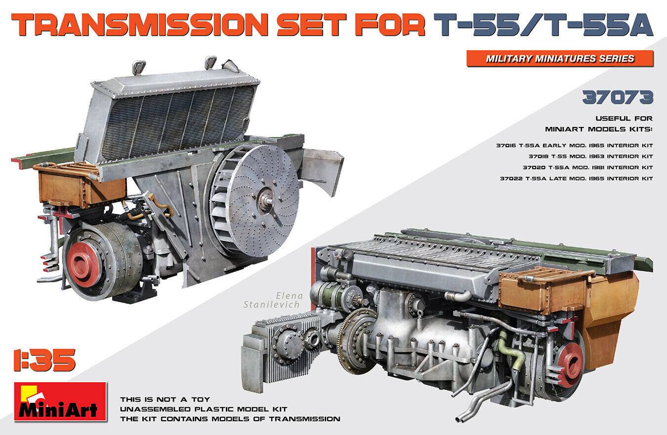 Liimitav mudel MiniArt 37073 Transmission Set for T-55/T-55A 1/35 цена и информация | Liimitavad mudelid | kaup24.ee