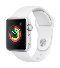 Apple Watch Series 3 38 mm GPS, Silver (kasutatud, seisukord A) цена и информация | Смарт-часы (smartwatch) | kaup24.ee