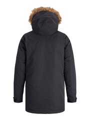 Poiste parka Jack & Jones PJV, 200 g karv 12212422*01, must 5715311137615 hind ja info | Poiste joped | kaup24.ee