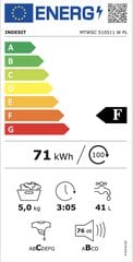 Indesit MTWSC51051WPL цена и информация | Стиральные машины | kaup24.ee