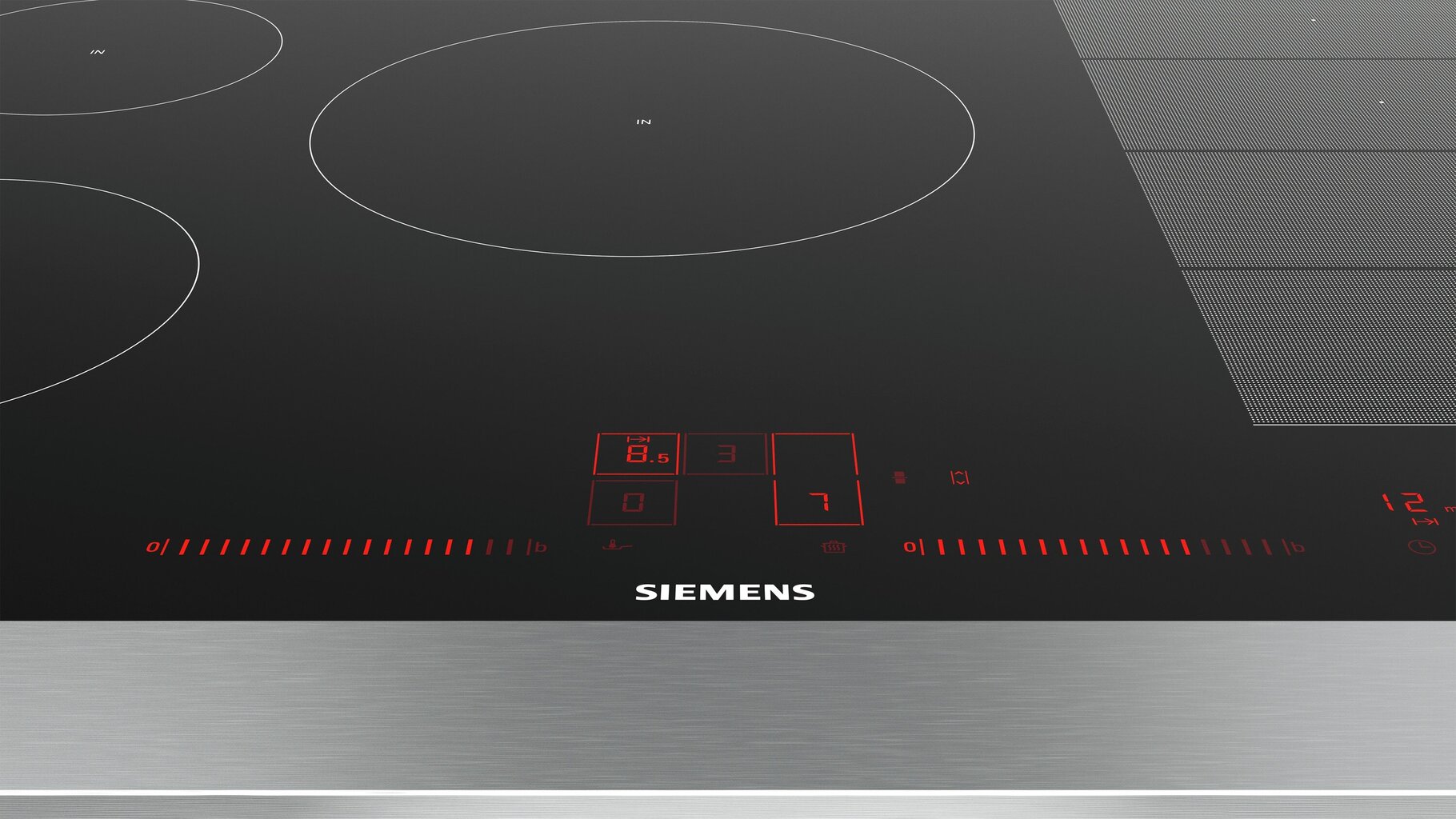 Pliidiplaat Siemens EX801LVC1E Must, Roostevaba teras Sisseehitatud induktsioonpliit 5 põletit hind ja info | Pliidiplaadid | kaup24.ee