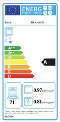 Bosch Serie 4 HBA3140S0 Электрическая духовка 71 л A Нержавеющая сталь цена и информация | Печи﻿ | kaup24.ee