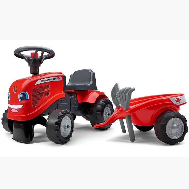 Traktor koos haagisega - Baby Massey Ferguson, punane цена и информация | Imikute mänguasjad | kaup24.ee