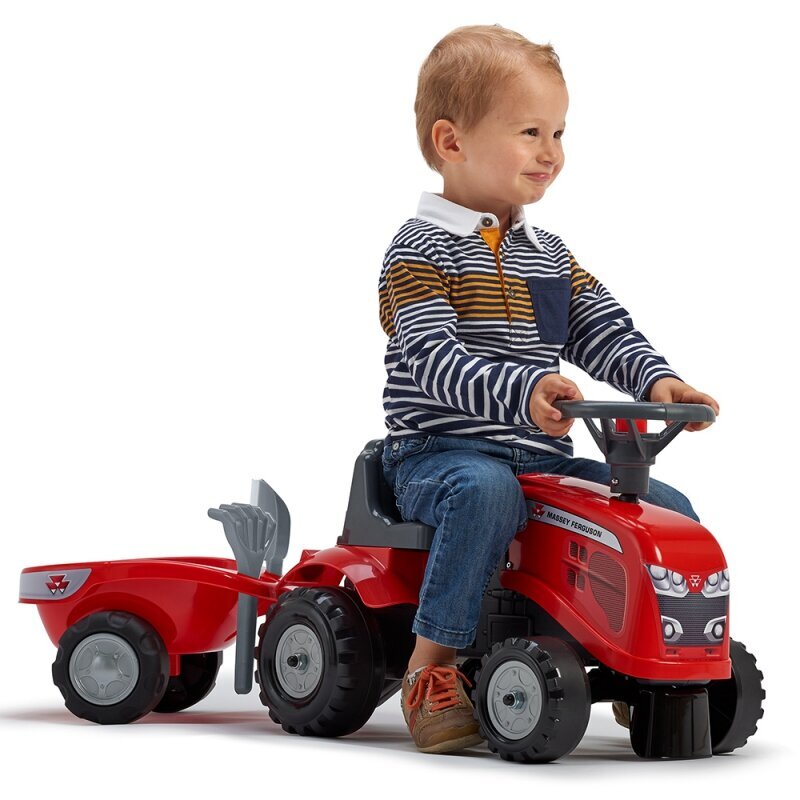 Traktor koos haagisega - Baby Massey Ferguson, punane цена и информация | Imikute mänguasjad | kaup24.ee