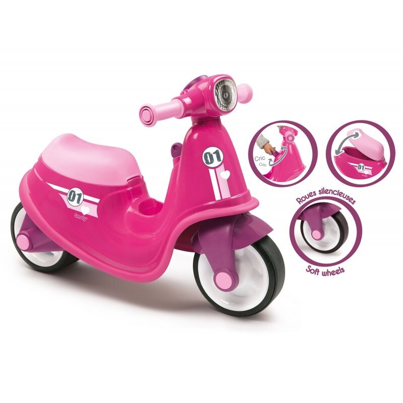 Laste roller Smoby, roosa цена и информация | Imikute mänguasjad | kaup24.ee