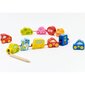 Puidust klotsid koos köiega - Sõidukid цена и информация | Imikute mänguasjad | kaup24.ee
