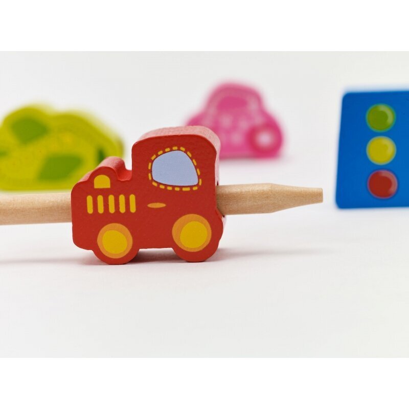 Puidust klotsid koos köiega - Sõidukid hind ja info | Imikute mänguasjad | kaup24.ee